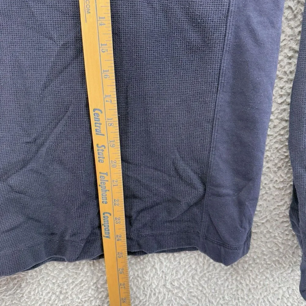 Banana Republic‎ 1/4 Zip Pullover Thermal Knit Sweater Mens Small Navy Blue
